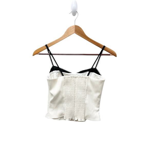 Reformation Melanie Sweetheart Neck Top White Women’s Size 0 - Picture 9 of 11